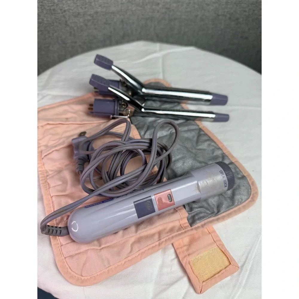 Vintage Vidal Sassoon VS-195 Quick-Change Curling‎ Iron Kit Auto Shut Off